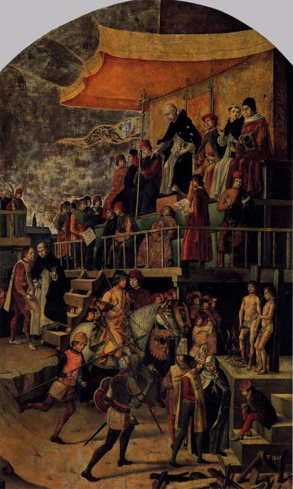 Burning of the Heretics (Auto-da-f by Pedro Berruguete, hand-painted oil reproduction