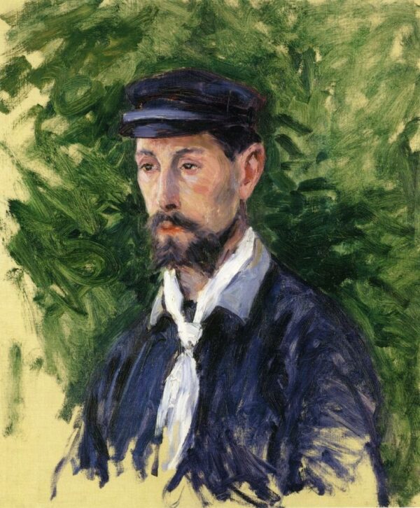 Bust Portrait of Eugene Lamy by Gustave Caillebotte, hand-painted oil painting reproduction