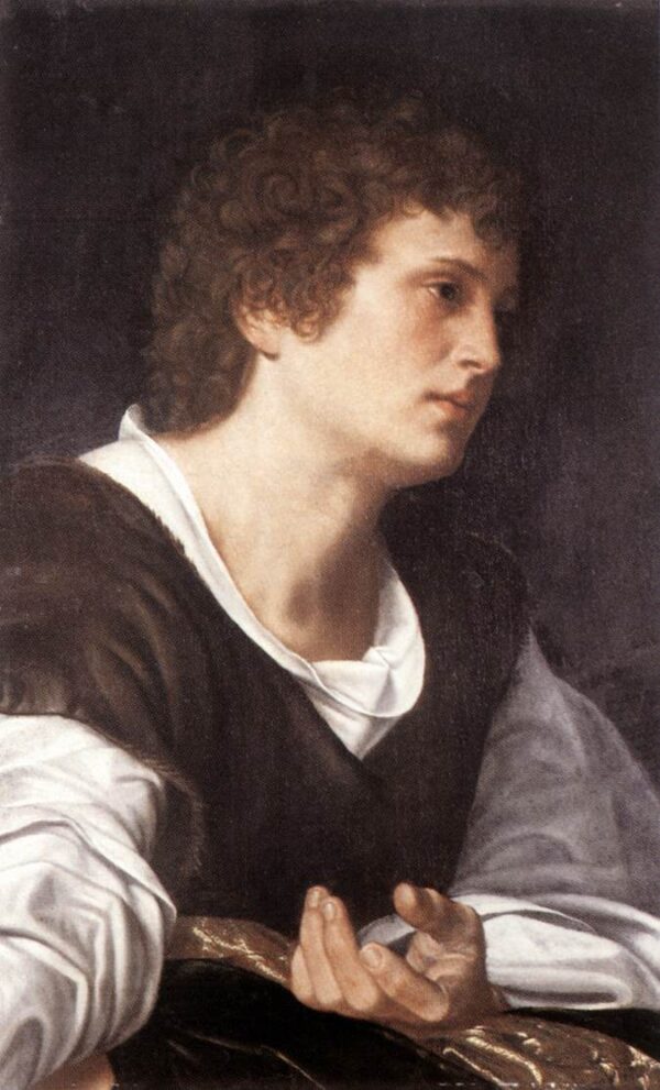 Bust of a Youth by Giovanni Girolamo Savoldo, hand-painted oil painting reproduction