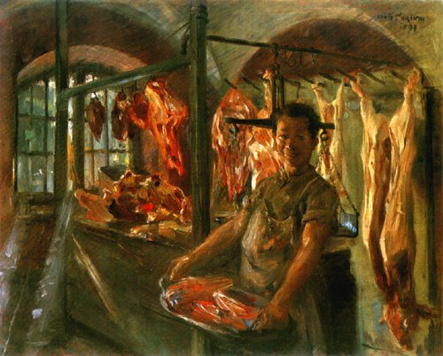 Butcher Shop by Lovis Corinth, hand-painted oil reproduction