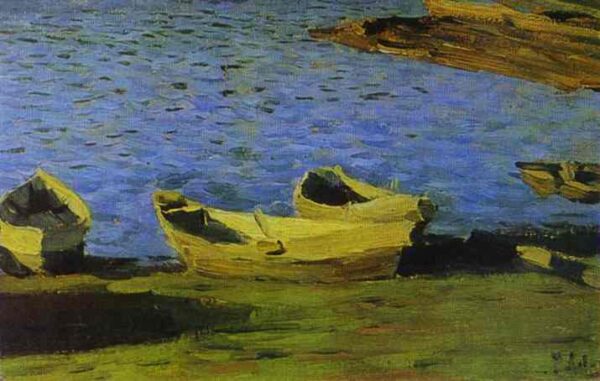 By The Riverside by Isaac Levitan, hand-painted oil painting reproduction