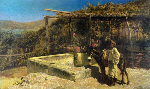 By The Well by Edwin Lord Weeks, hand-painted oil reproduction