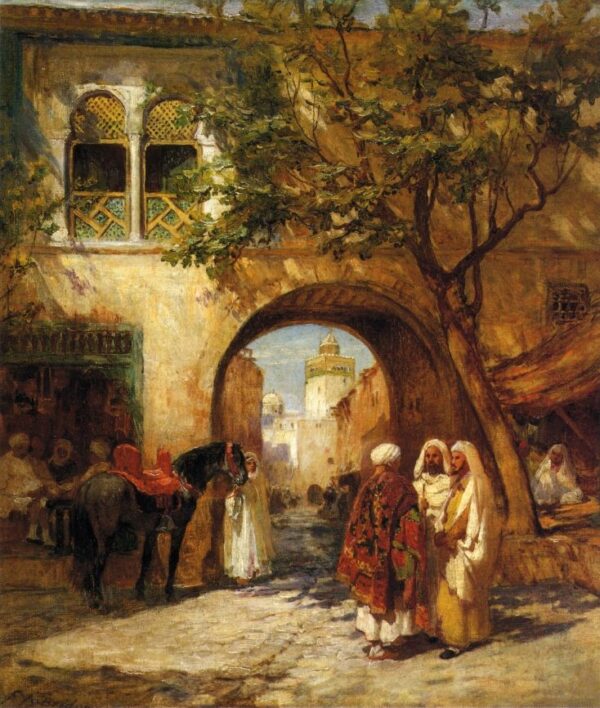 By the City Gate by Frederick Arthur Bridgman, hand-painted oil reproduction