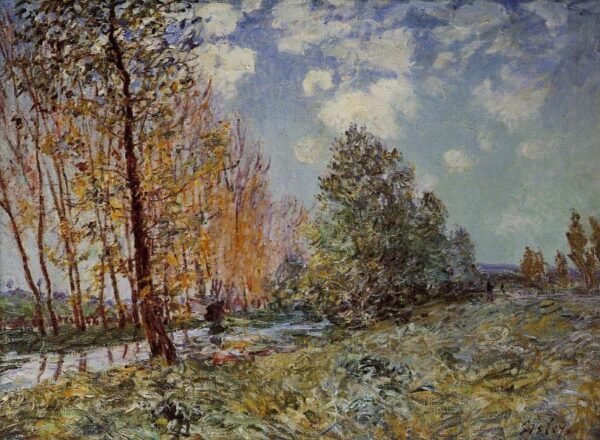 By the River by Alfred Sisley, hand-painted oil painting reproduction