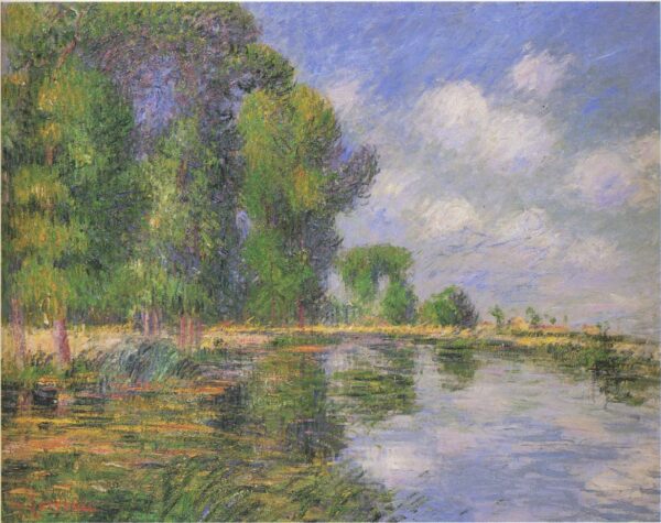 By the River in Autumn III by Gustave Loiseau, hand-painted oil painting reproduction