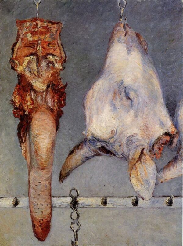 Calf’s Head and Ox Tongue by Gustave Caillebotte, hand-painted oil painting reproduction