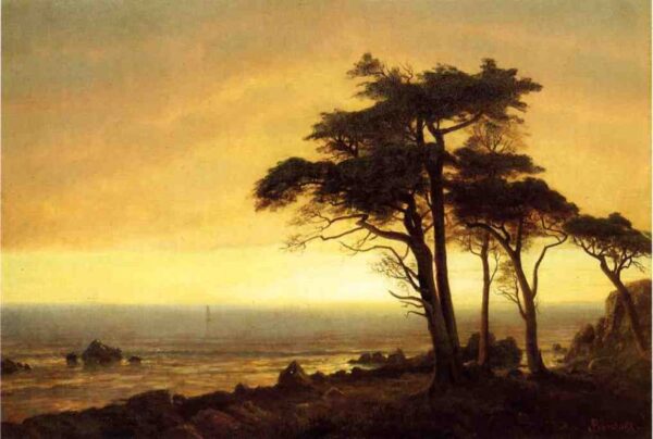 California Coast by Albert Bierstadt, hand-painted oil painting reproduction