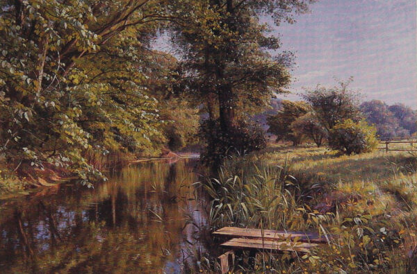 Calm Waters by Peder Mørk Mønsted, hand-painted oil painting reproduction