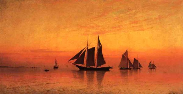 Calm at Sunset by Francis Silva, hand-painted oil painting reproduction