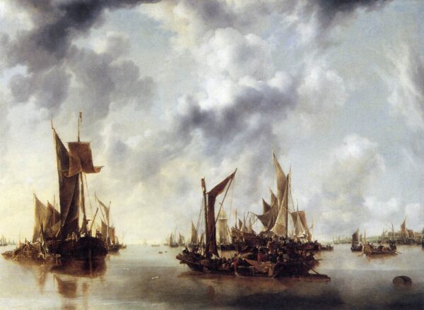 Calm b by Jan van de Cappelle, hand-painted oil painting reproduction