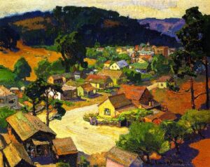 Cambria a Peaceful California Village by Franz Bischoff, hand-painted oil painting reproduction