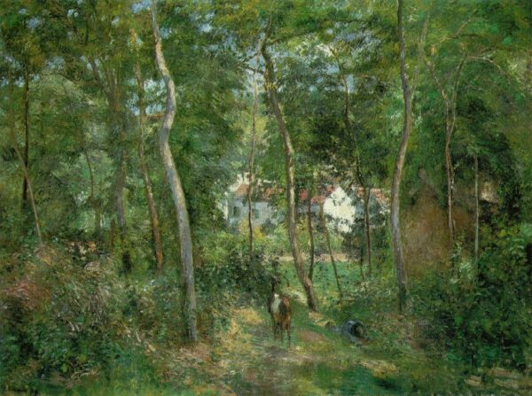 Edge of the Woods or Undergrowth in Summer by Camille Pissarro, hand-painted oil painting reproduction