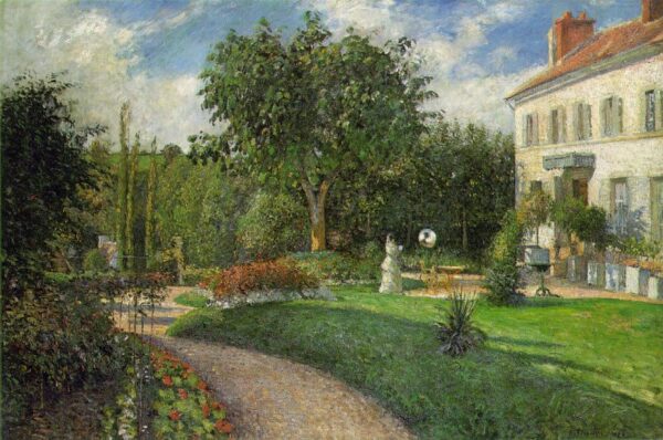 Garden of Les Mathurins at Pontoise by Camille Pissarro, hand-painted oil painting reproduction
