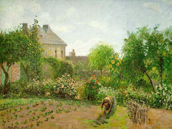 The Artists Garden at Eragny by Camille Pissarro, hand-painted oil painting reproduction