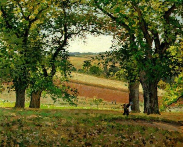 The Chestnut Trees at Osny by Camille Pissarro, hand-painted oil painting reproduction