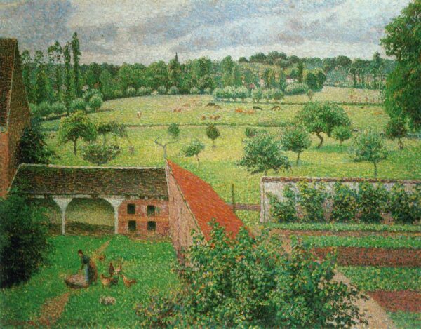View from my Window Eragny by Camille Pissarro, hand-painted oil painting reproduction