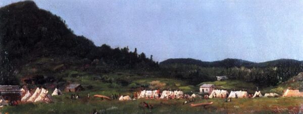 Camp Scene at Grand Portage by Eastman Johnson, hand-painted oil painting reproduction