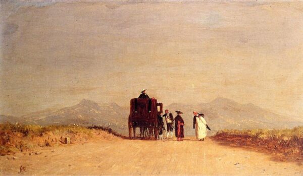 A Journey’s Pause in the Roman Campagna by Jervis McEntee, hand-painted oil painting reproduction