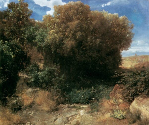 Campagna Landscape by Arnold Böcklin, hand-painted oil painting reproduction
