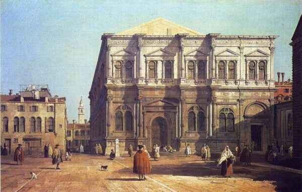 Campo San Rocco by Canaletto, hand-painted oil painting reproduction