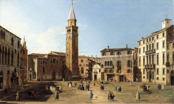 Campo Sant’Angelo by Canaletto, hand-painted oil painting reproduction