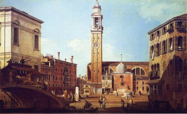 Campo Santi Apostoli by Canaletto, hand-painted oil painting reproduction