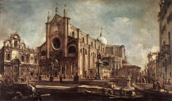 Campo Santi Giovanni e Paolo by Francesco Guardi, hand-painted oil painting reproduction
