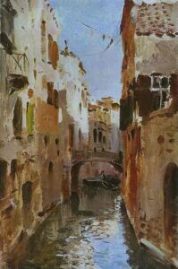 Canal In Venice by Isaac Levitan, hand-painted oil painting reproduction