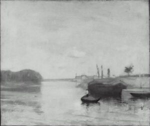 Canal Scene by John Henry Twachtman, hand-painted oil painting reproduction