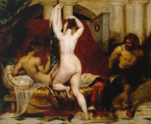 Candaules, King of Lydia, Shows His Wife to Gyges, One of His Mi by William Etty, hand-painted oil painting reproduction