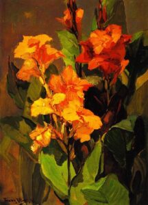Canna Lilies by Franz Bischoff, hand-painted oil painting reproduction