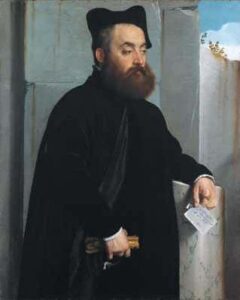 Canon Ludovico di Terzi by Giovanni Battista Moroni, hand-painted oil painting reproduction