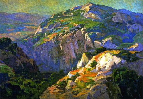 Canyon Green by Franz Bischoff, hand-painted oil reproduction