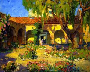 Capistrano Mission by Franz Bischoff, hand-painted oil painting reproduction