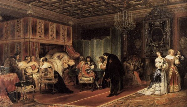 Cardinal Mazarin’s Last Sickness by Paul Delaroche, hand-painted oil painting reproduction
