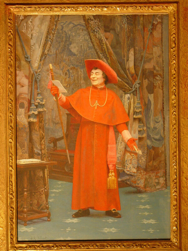 Cardinal Reading a Letter by Jehan Georges Vibert, hand-painted oil painting reproduction