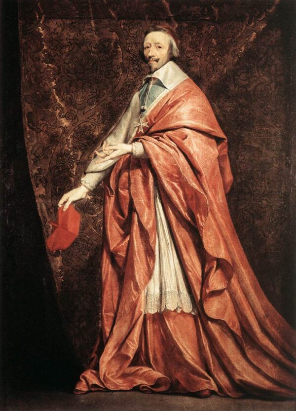 Cardinal Richelieu b by Philippe de Champaigne, hand-painted oil painting reproduction