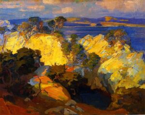Carmel Coast by Franz Bischoff, hand-painted oil painting reproduction