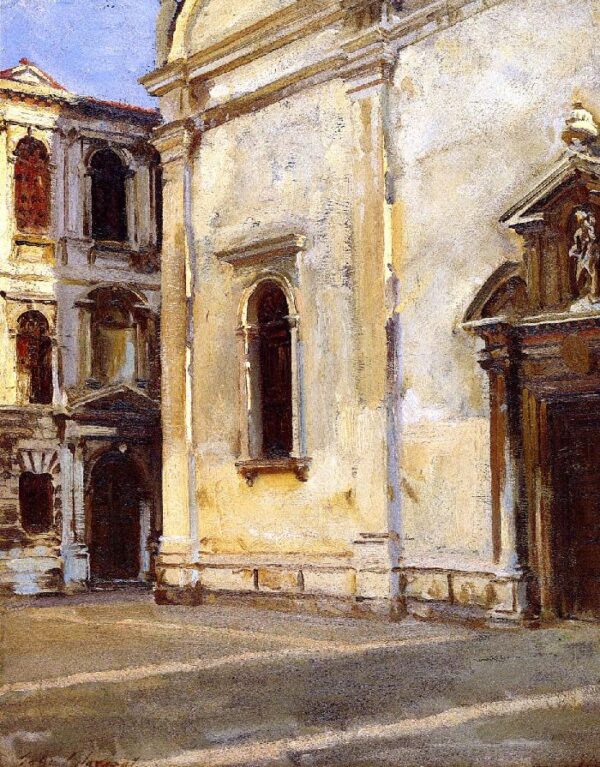 Santa Maria del Carmelo and Scuola Grande dei Carmini by John Singer Sargent, hand-painted oil painting reproduction