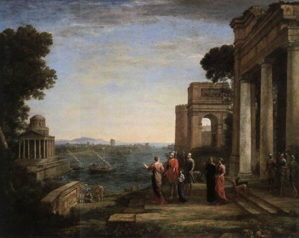 Aeneas’s Farewell to Dido in Carthago by Claude Lorrain, hand-painted oil painting reproduction