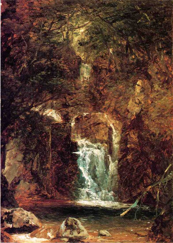 Cascade near Lake George by John Frederick Kensett, hand-painted oil painting reproduction