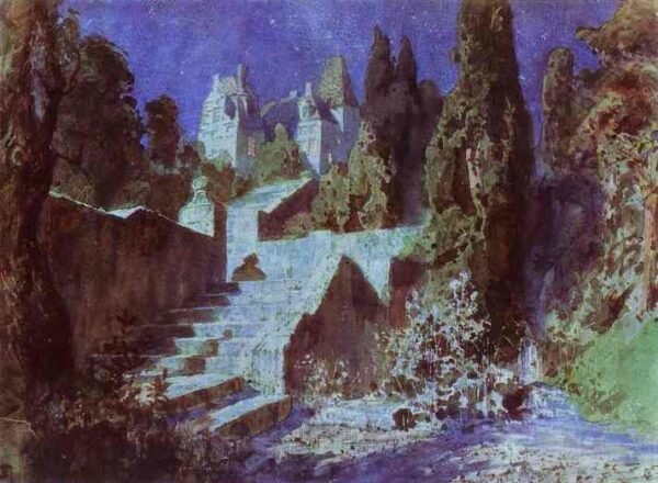 Castle by Vasiliy Polenov, hand-painted oil reproduction