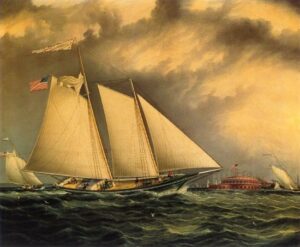 Castlegarden by James E Buttersworth, hand-painted oil painting reproduction