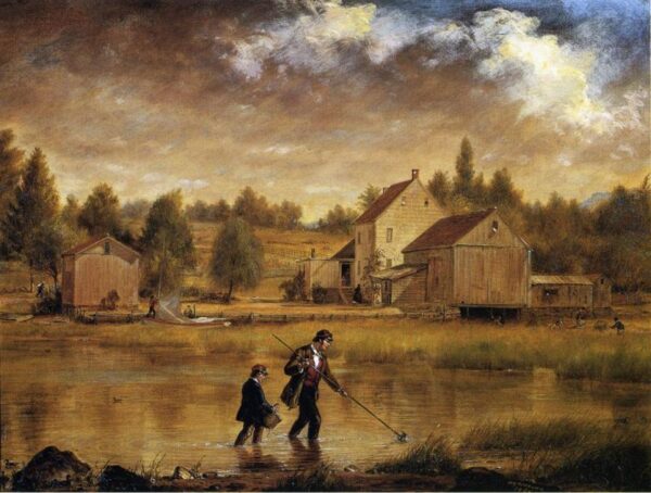Catching Crabs by William Sidney Mount, hand-painted oil painting reproduction