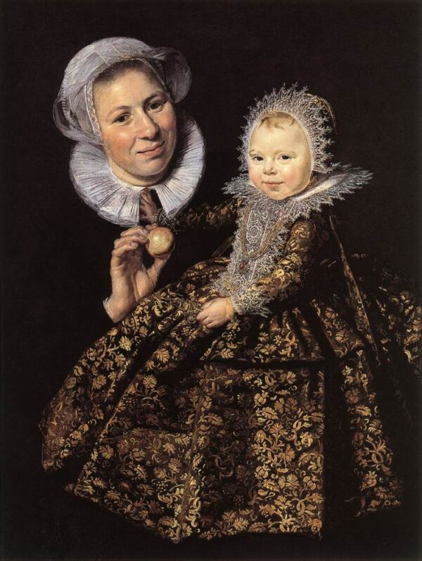 Catharina Hooft with her Nurse by Frans Hals, hand-painted oil painting reproduction