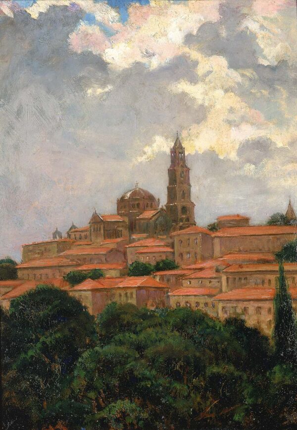 Cathedral at le Puy by Carroll Beckwith, hand-painted oil painting reproduction