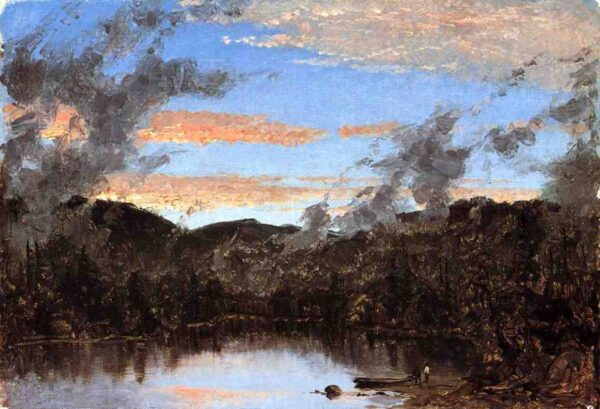 A Mist Rising at Sunset in the Catskills by Sanford Robinson Gifford, hand-painted oil painting reproduction