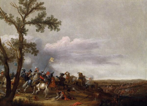 Cavalry Engagement by Jan Asselyn, hand-painted oil painting reproduction