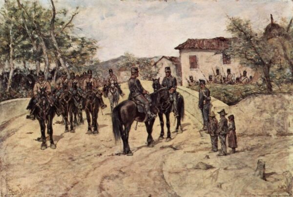 Cavalry Resting by Giovanni Fattori, hand-painted oil painting reproduction