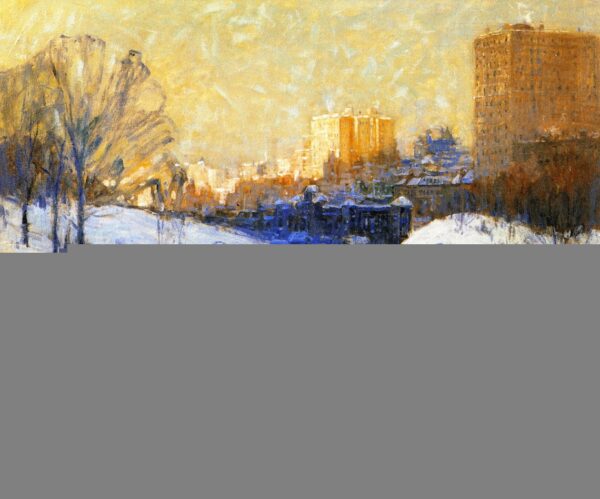 Central Park in Winter by Colin Campbell Cooper, hand-painted oil painting reproduction